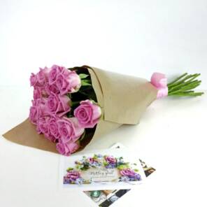 15 роз аква розовых
