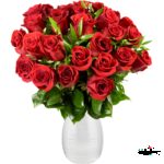 25 красных роз 60 см